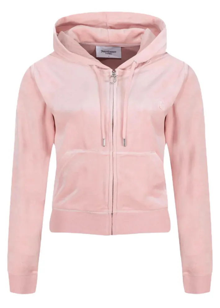 Juicy Couture Robertson Classic Velour Hoodie - almond blossom rose