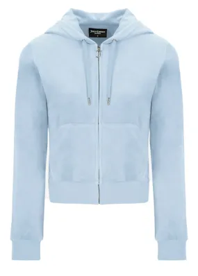 Juicy Couture Robertson Classic Velour Hoodie - nantucket breeze blue