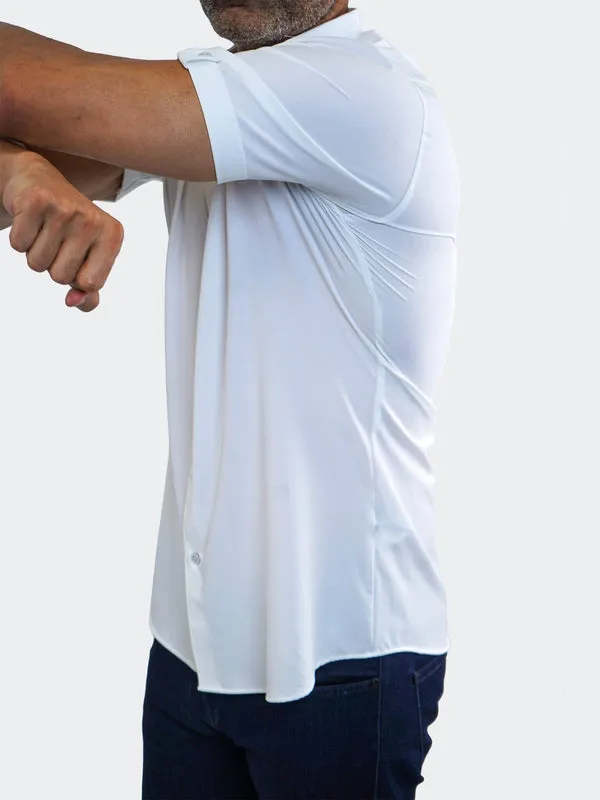 Maceoo Stretch Short-Sleeve Shirt | Galileo StretchCore White