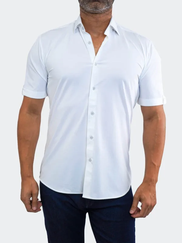 Maceoo Stretch Short-Sleeve Shirt | Galileo StretchCore White