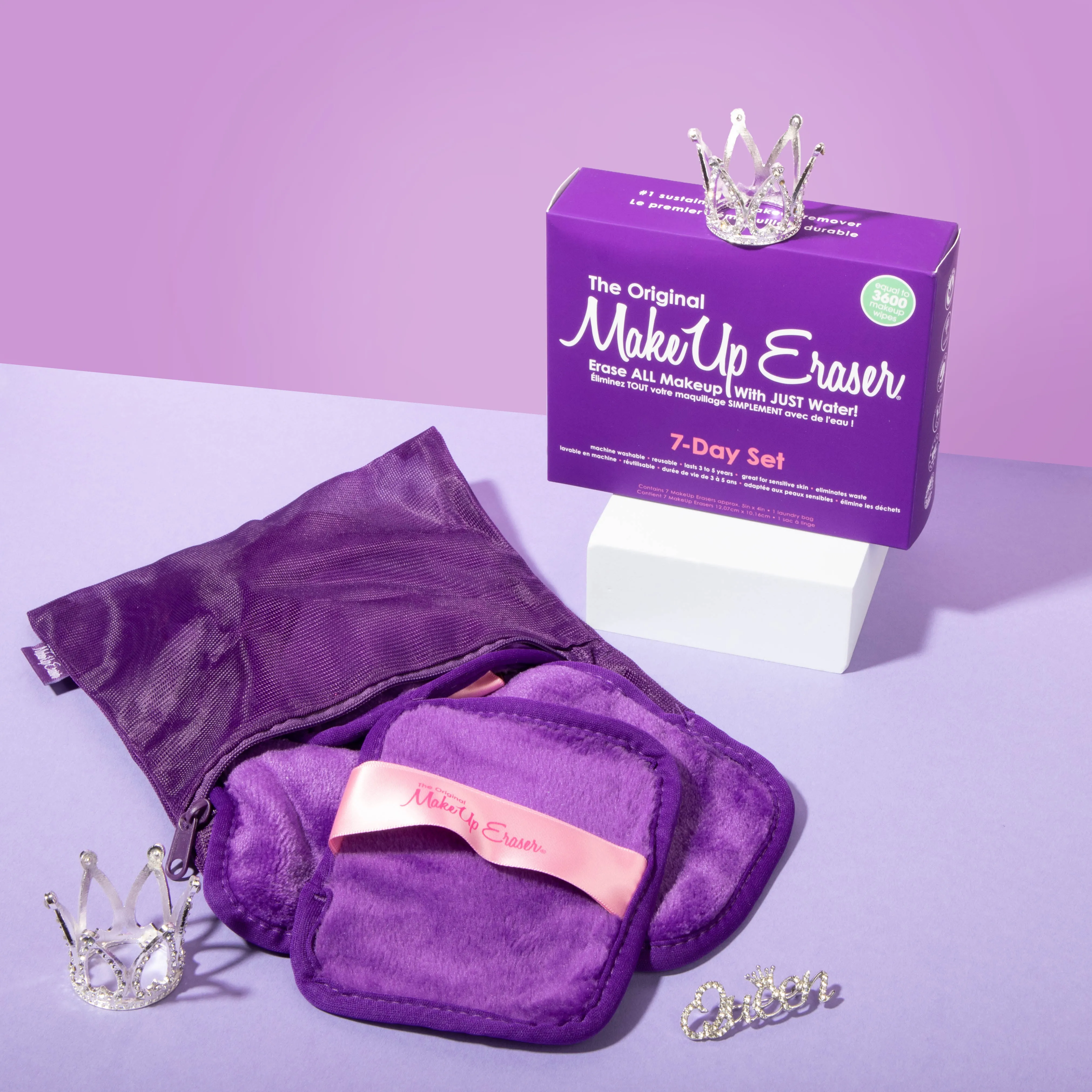 MAKEUPERASER Queen Purple Set Toallas Desmaquillantes 7 Días