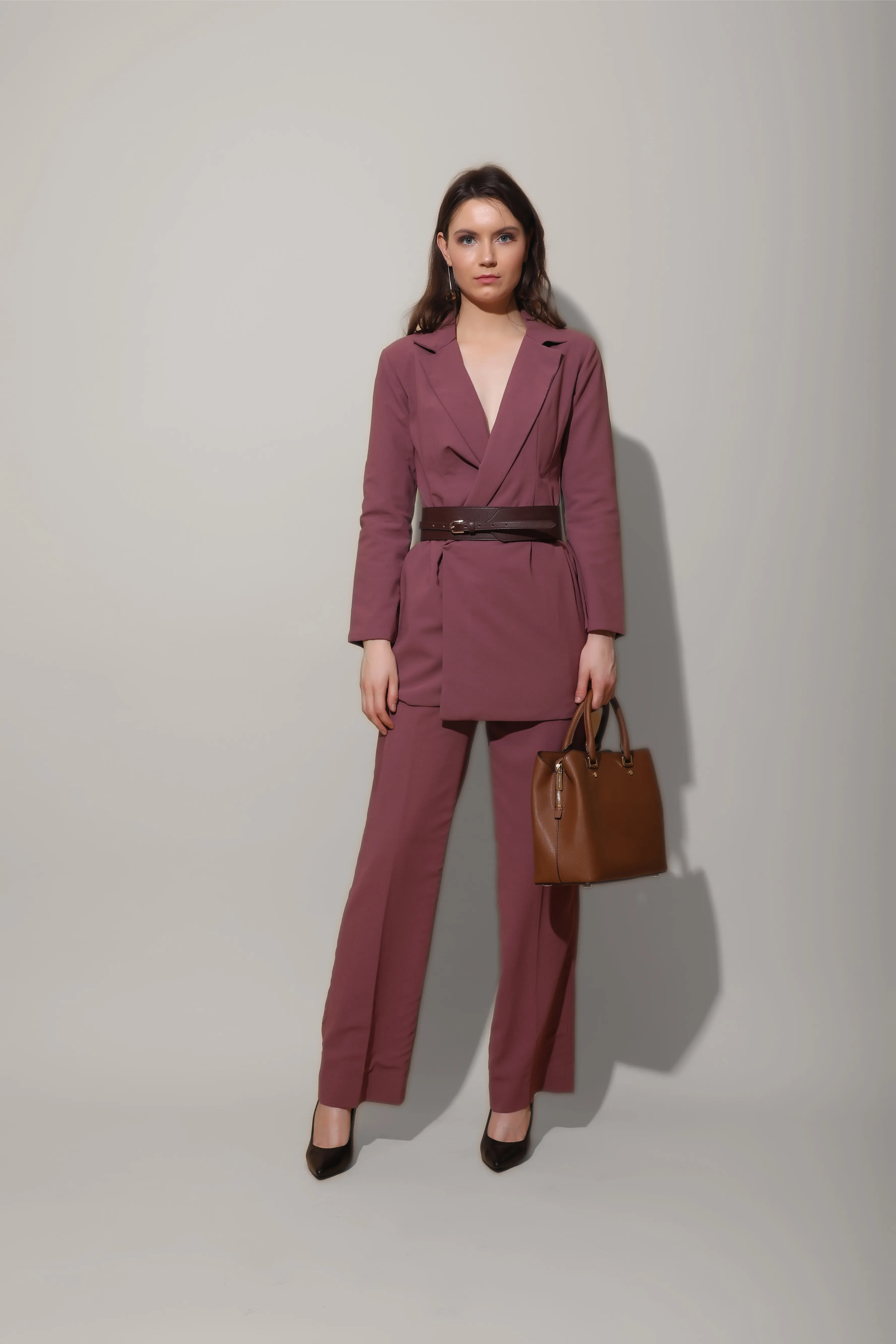 Mauve High Waist Pants