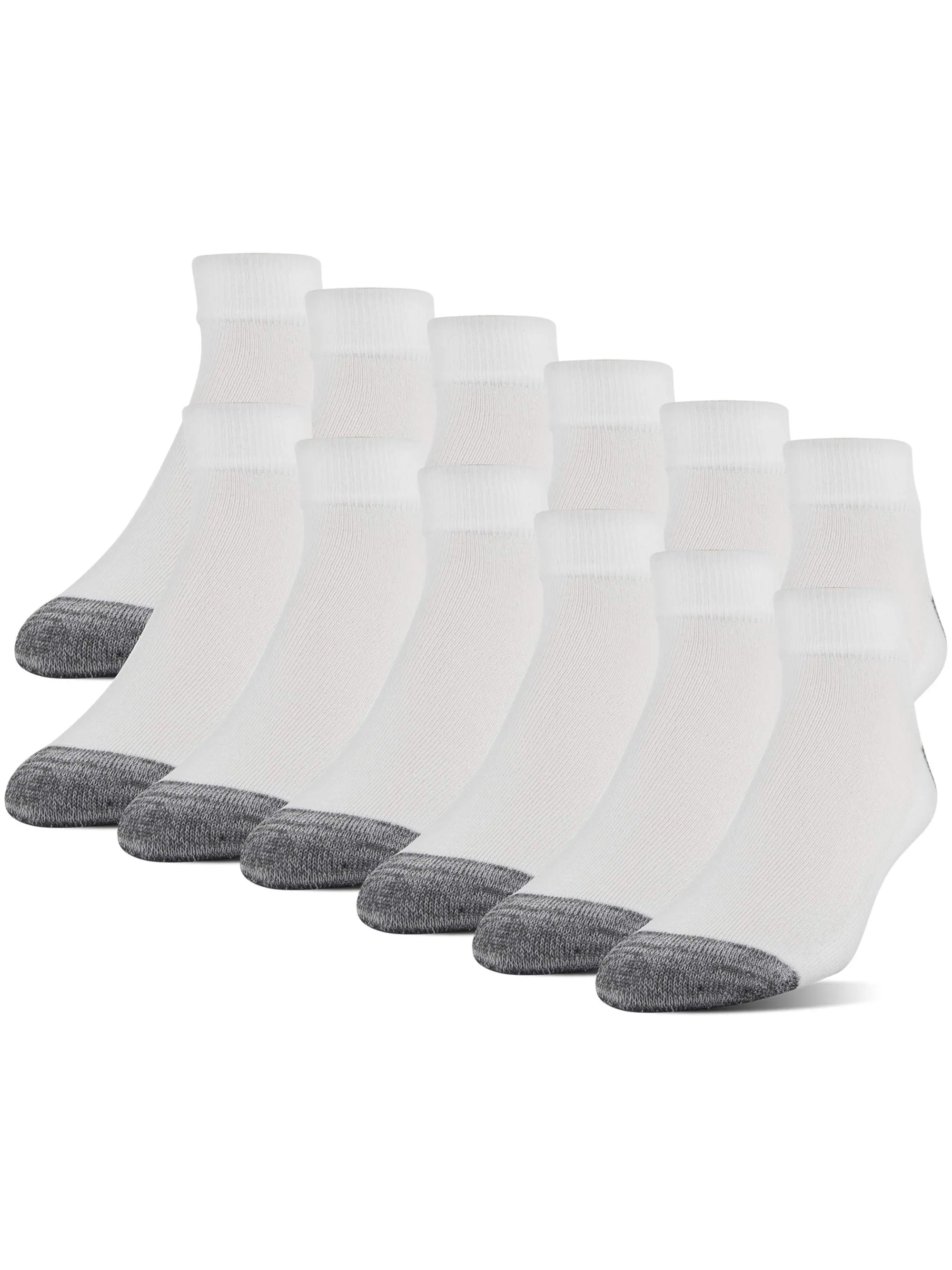 Men's Half Cushion Terry Low Cut Casual Socks, OS One Size, 12-Pack