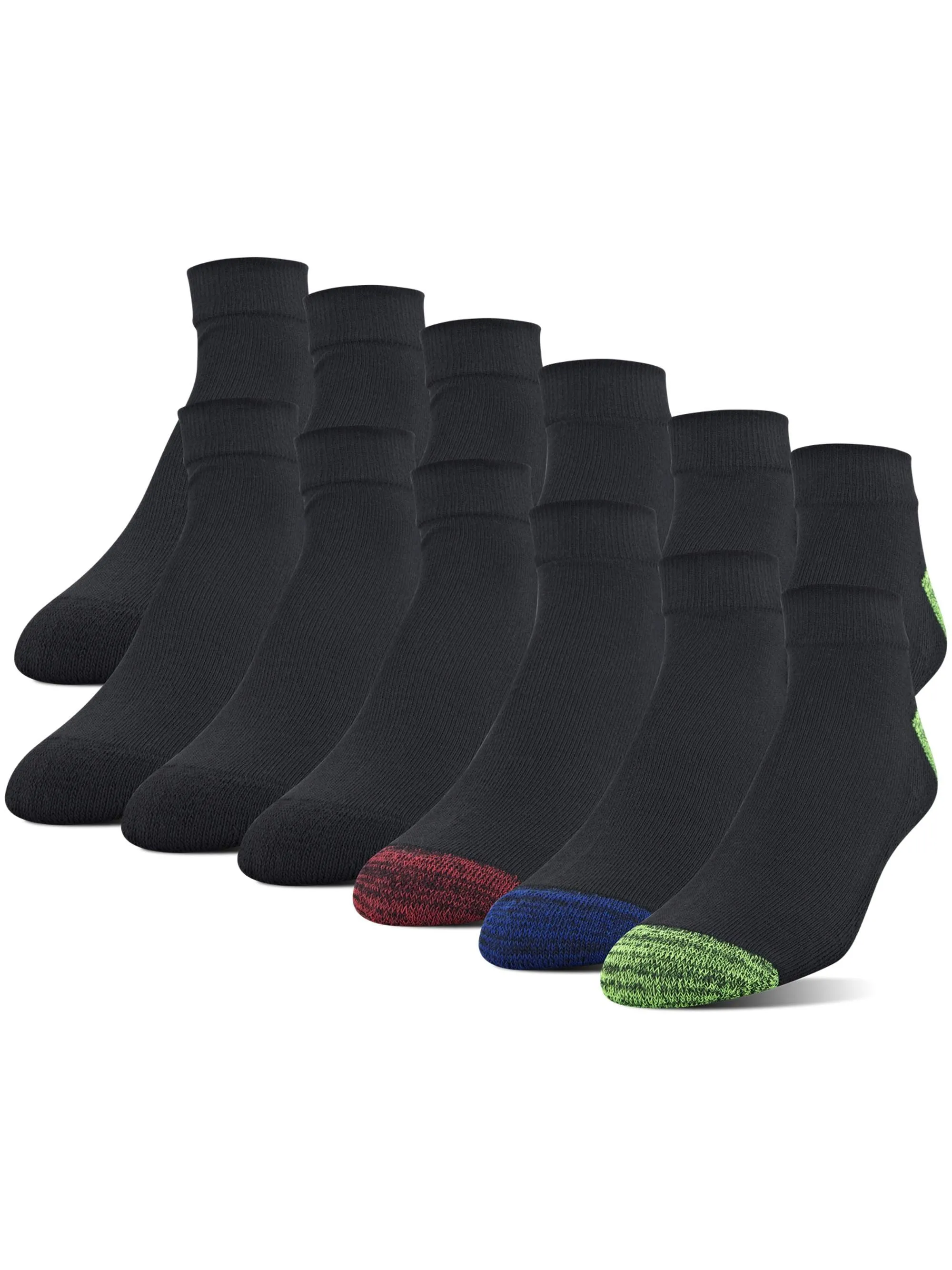 Men's Half Cushion Terry Low Cut Casual Socks, OS One Size, 12-Pack