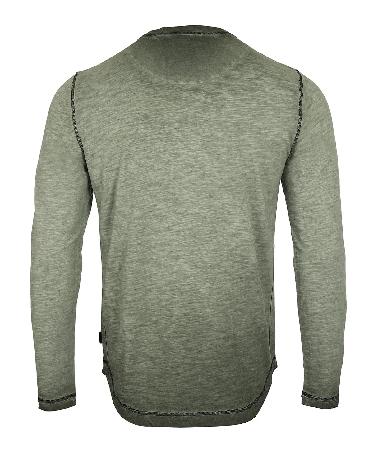 Men's Long Sleeve Crew Neck Vintage Wash T-Shirt