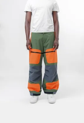 Nylon Canvas Triple Layered Pants Khaki/Orange/Grey WM-P011-051