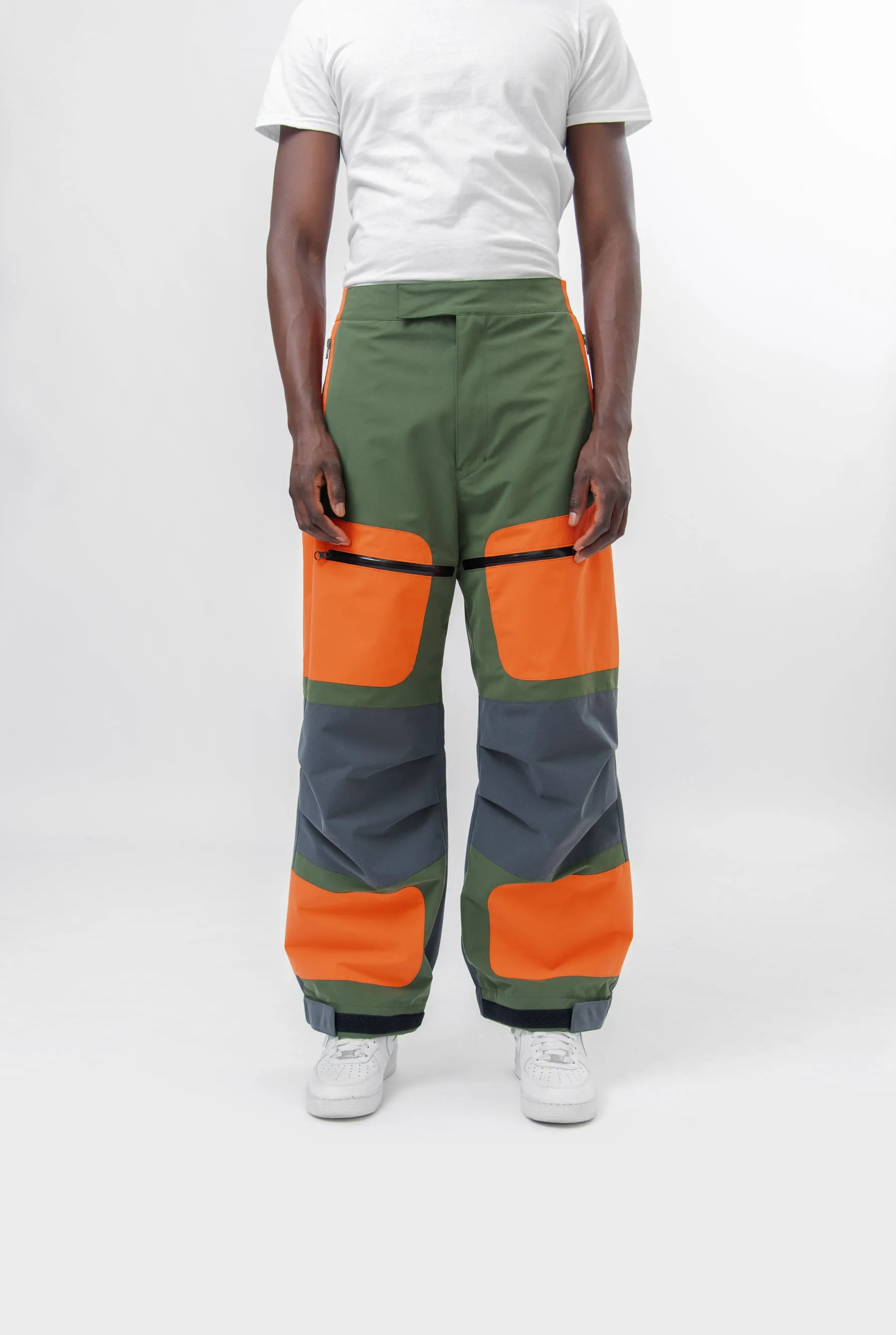 Nylon Canvas Triple Layered Pants Khaki/Orange/Grey WM-P011-051