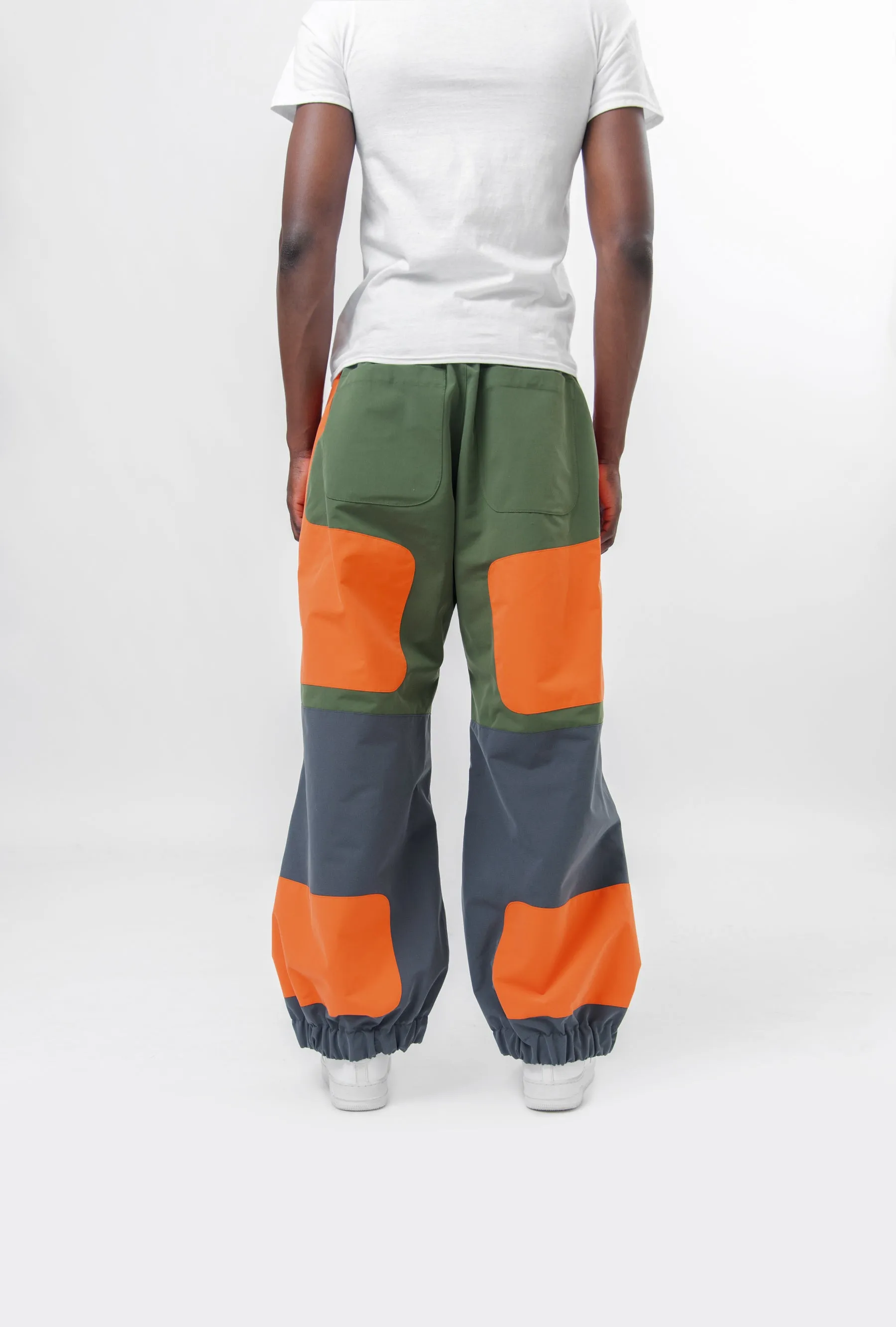 Nylon Canvas Triple Layered Pants Khaki/Orange/Grey WM-P011-051