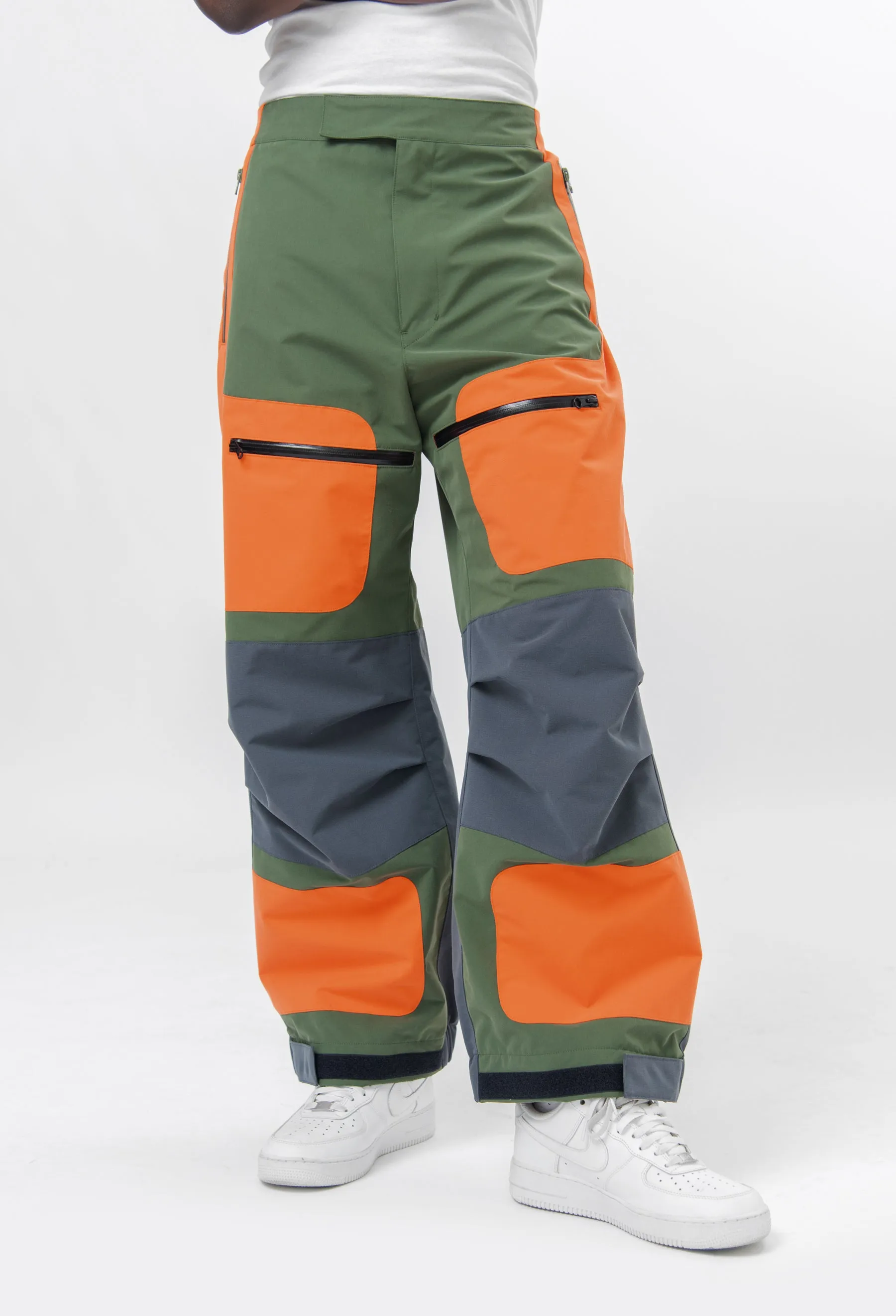 Nylon Canvas Triple Layered Pants Khaki/Orange/Grey WM-P011-051