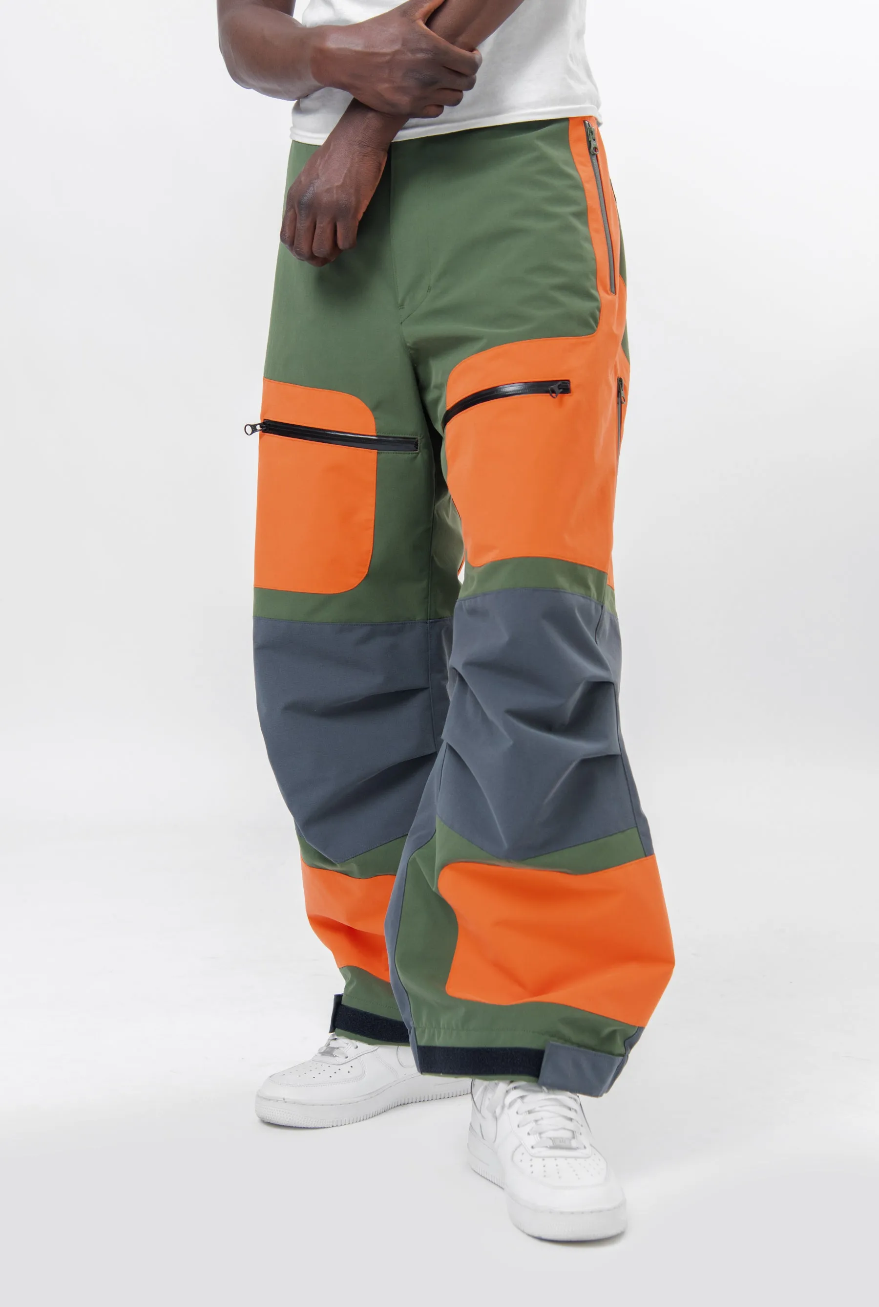 Nylon Canvas Triple Layered Pants Khaki/Orange/Grey WM-P011-051