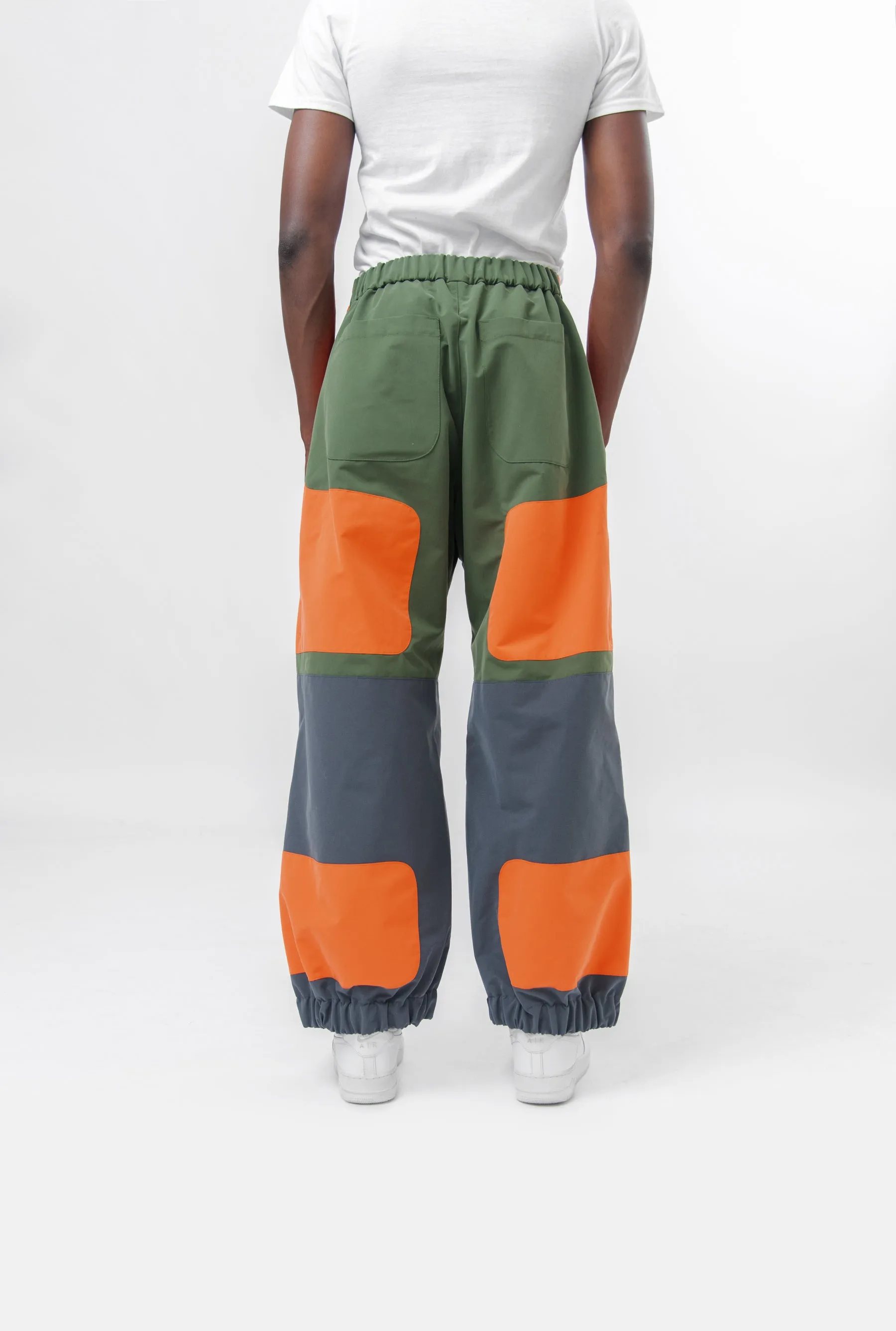 Nylon Canvas Triple Layered Pants Khaki/Orange/Grey WM-P011-051