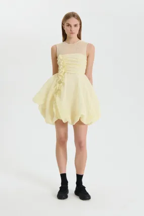 OLIVIA | DRESS POSY MATELASSÉ SOFT YELLOW