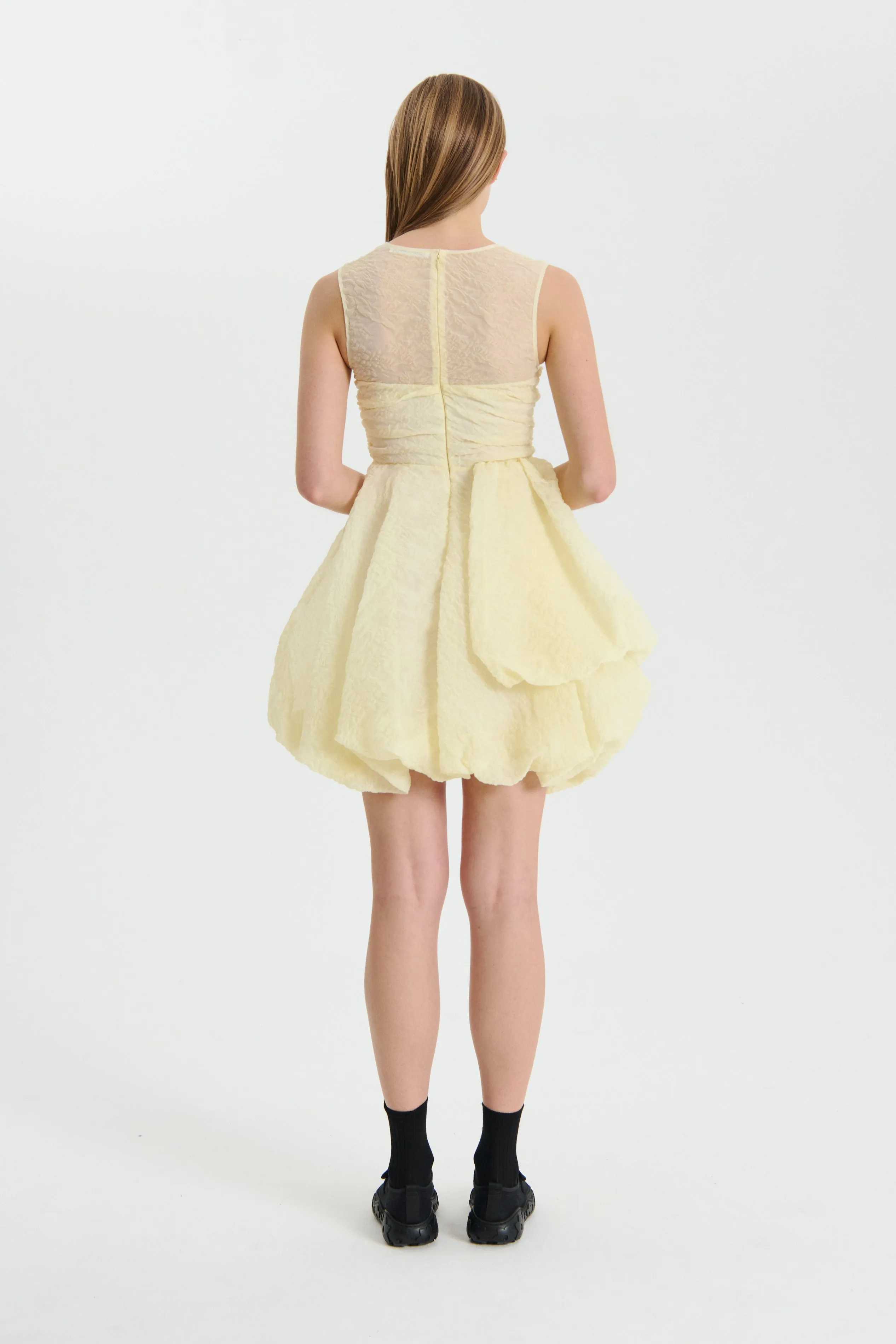 OLIVIA | DRESS POSY MATELASSÉ SOFT YELLOW