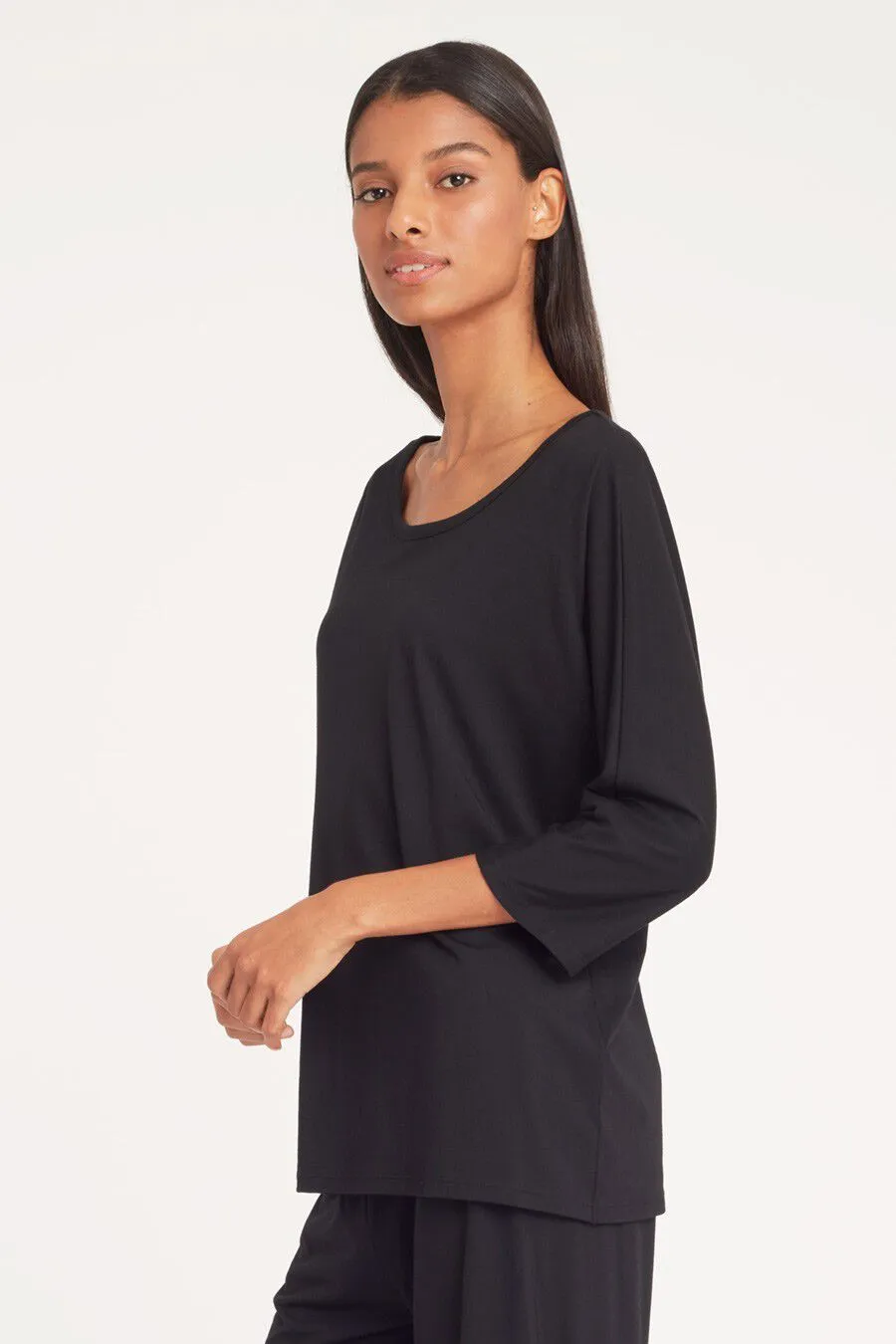 Organic Pima Drape-Back Top