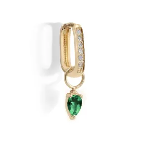 Pear-Shaped Emerald Earring Charm