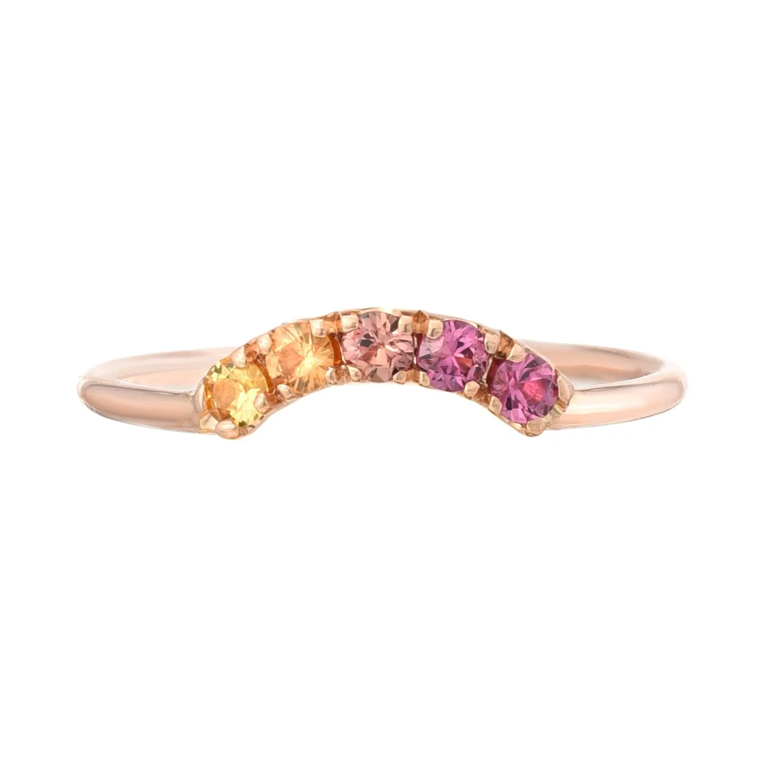 Pegasus Arc Ombré Sapphire Curve Ring