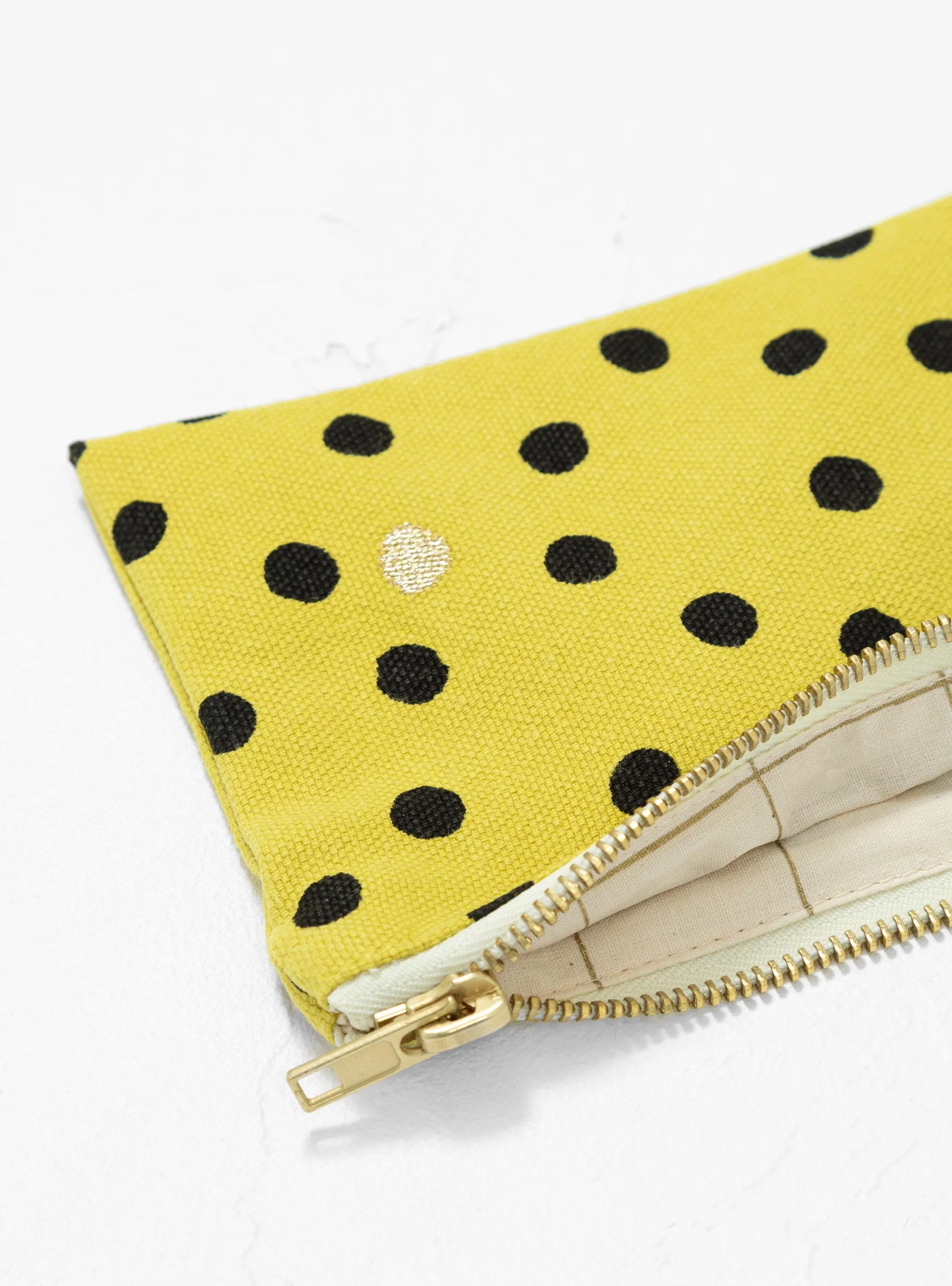 Polka Pouch S Bergamote Yellow & Black