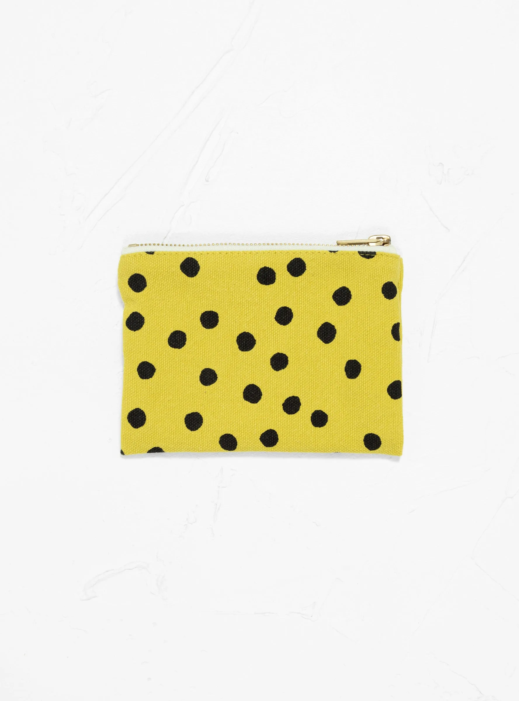 Polka Pouch S Bergamote Yellow & Black