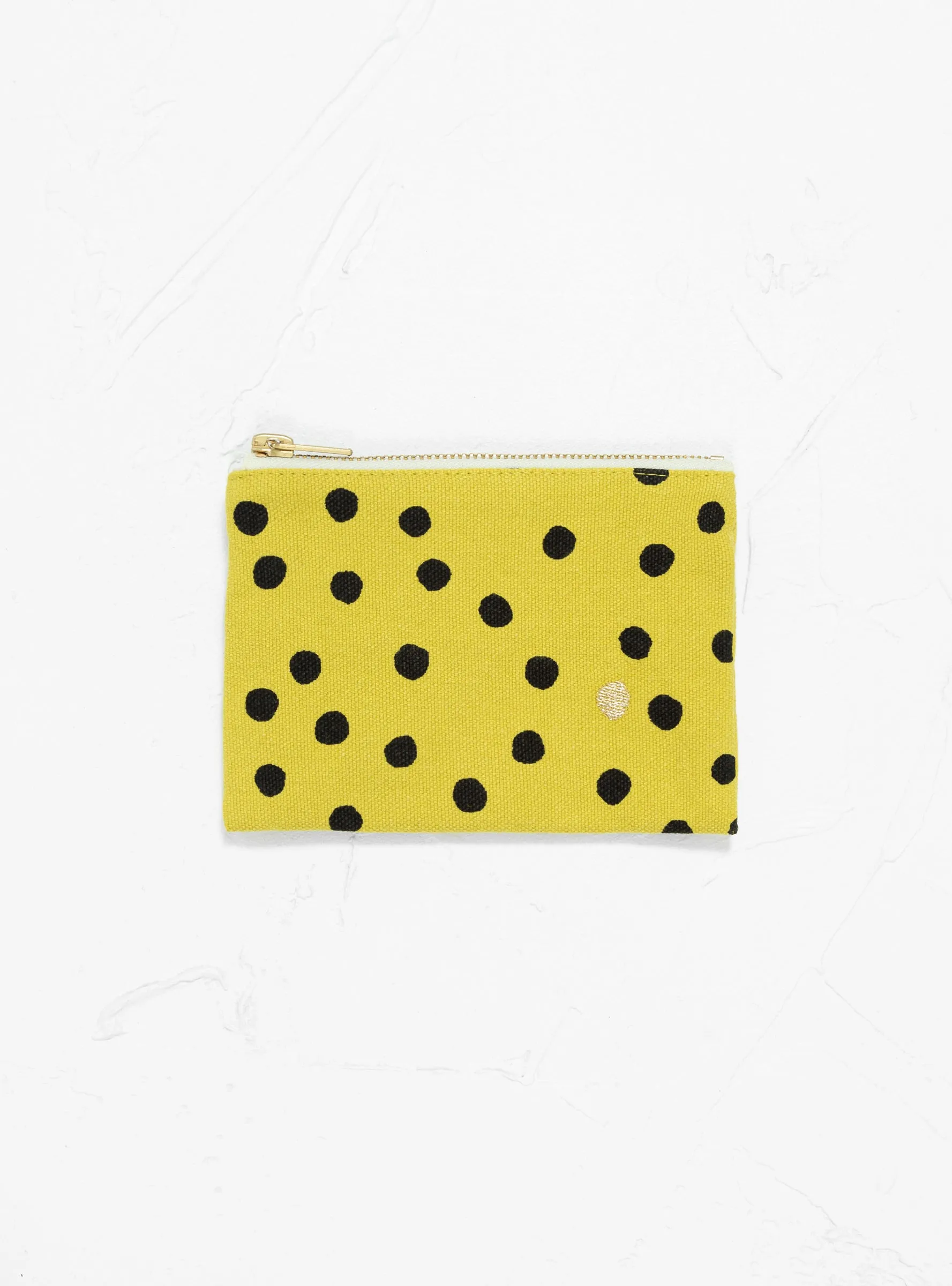 Polka Pouch S Bergamote Yellow & Black