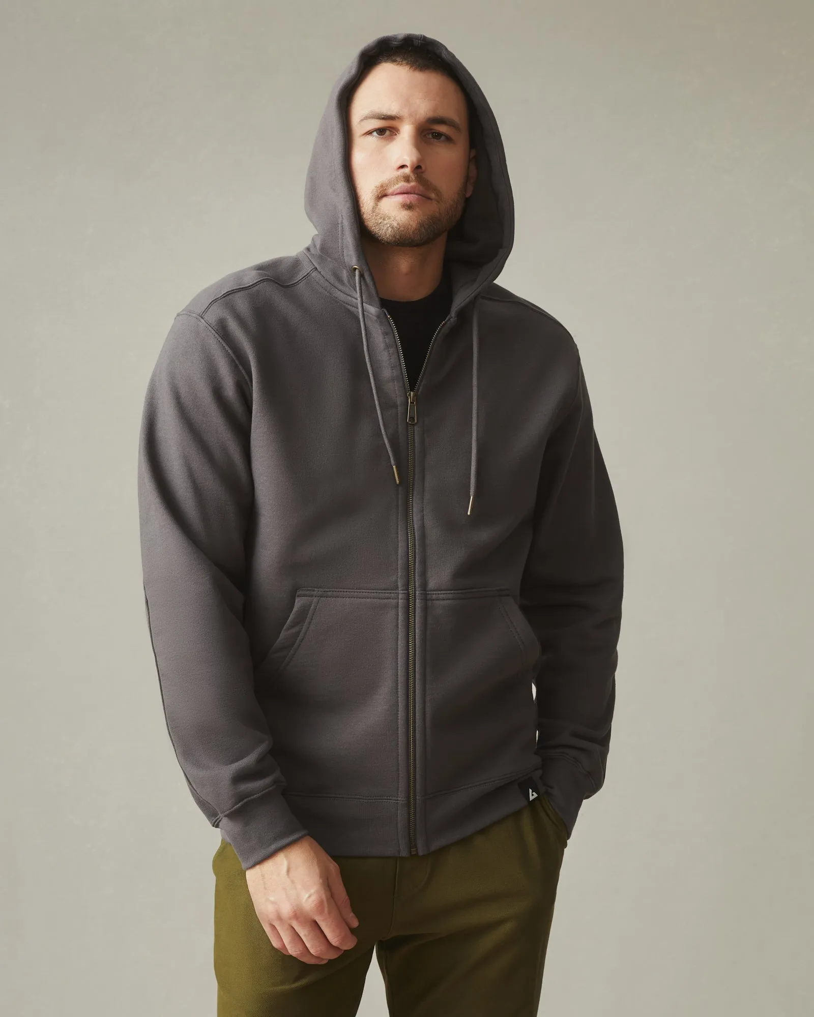 Relaxed Classic Full Zip - Phantom Grey