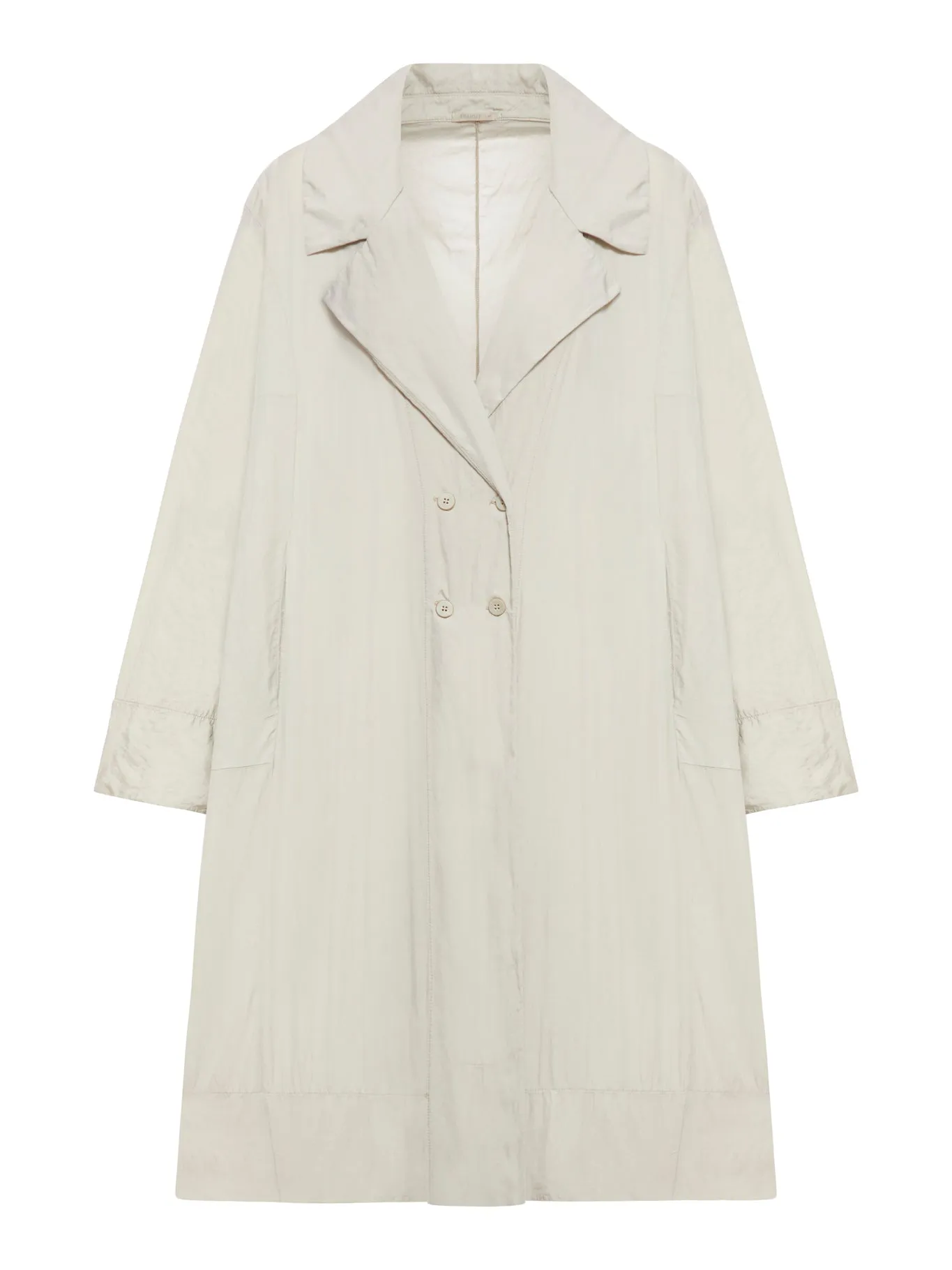 silk blend trench coat