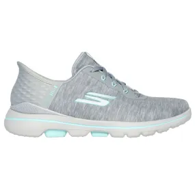 Skechers Women's GO GOLF Walk 5 - Slip In Golf Shoe Grey/Aqua