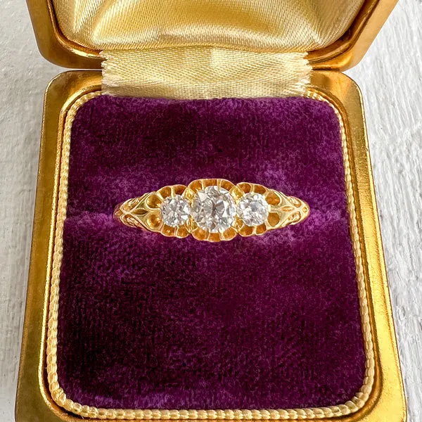 Victorian Three Stone Diamond Ring