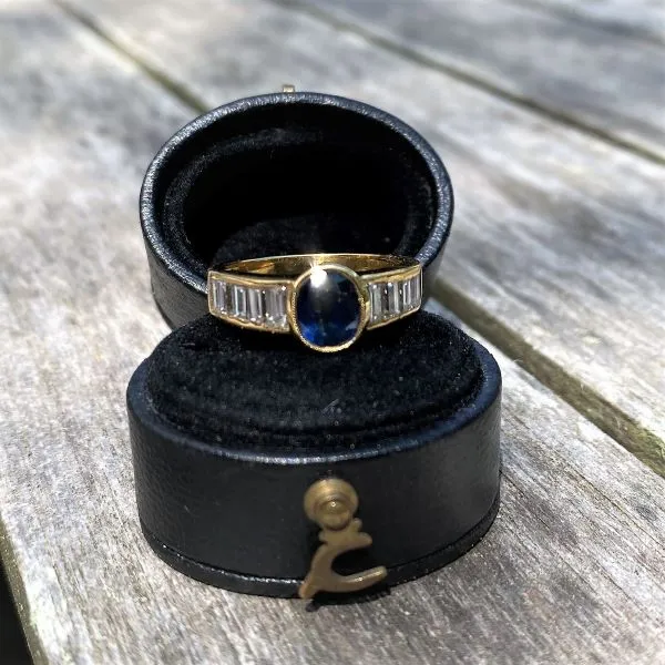 Vintage Sapphire & Diamond Ring