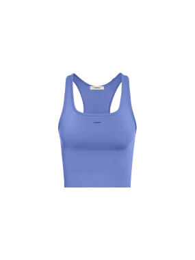 Women's Plant-Stretch Compressive Ribbed Tank Top—Iris Purple