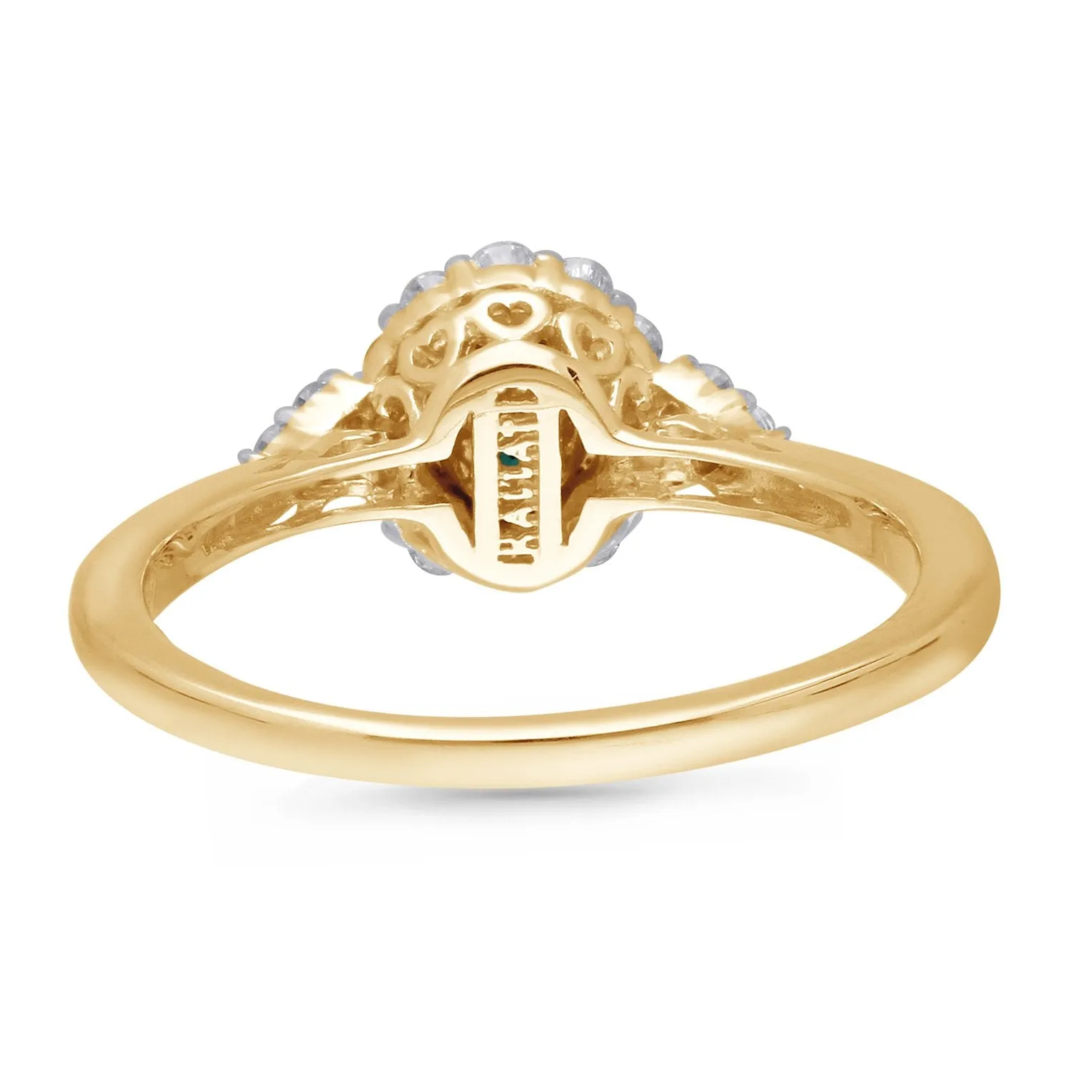 Yellow Gold Emerald & Diamond Heirloom Ring