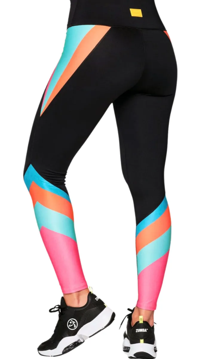 Zumba Beach Party High Waisted Ankle Leggings (Special Order)