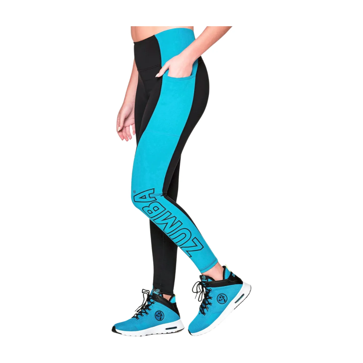 Zumba Electric Club High Waisted Ankle Leggings (Special Order)